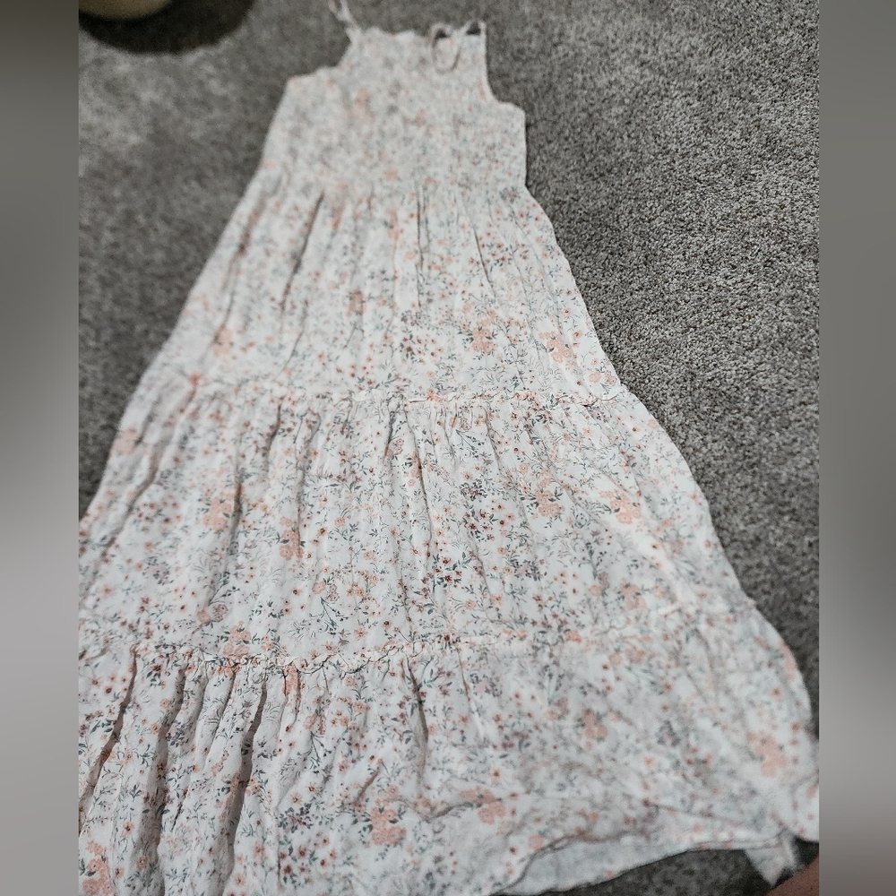 Rsq Floral Maxi Dress in Pink and White S